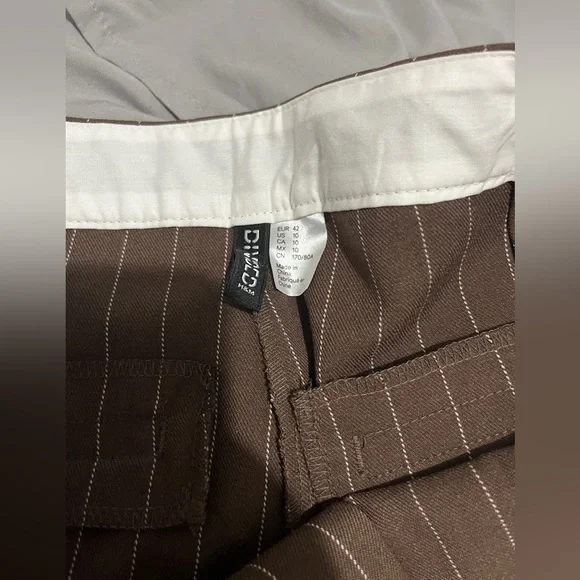 Women’s H&M Pinstripe Wide-Leg Trousers - Picture 4 of 4